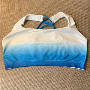 Jasmine & Ginger Racerback Blue Ombré Bralette XL